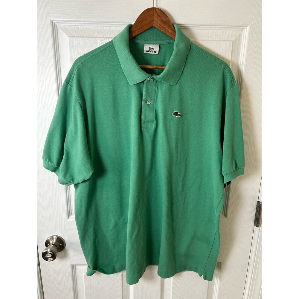 Lacoste Men's Size 9 (French Sizing) Polo Green 100% Cotton Shirt - Picture 1 of 6